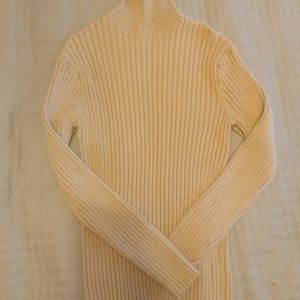 Cream turtle neck slim fitting Old Navy sweater